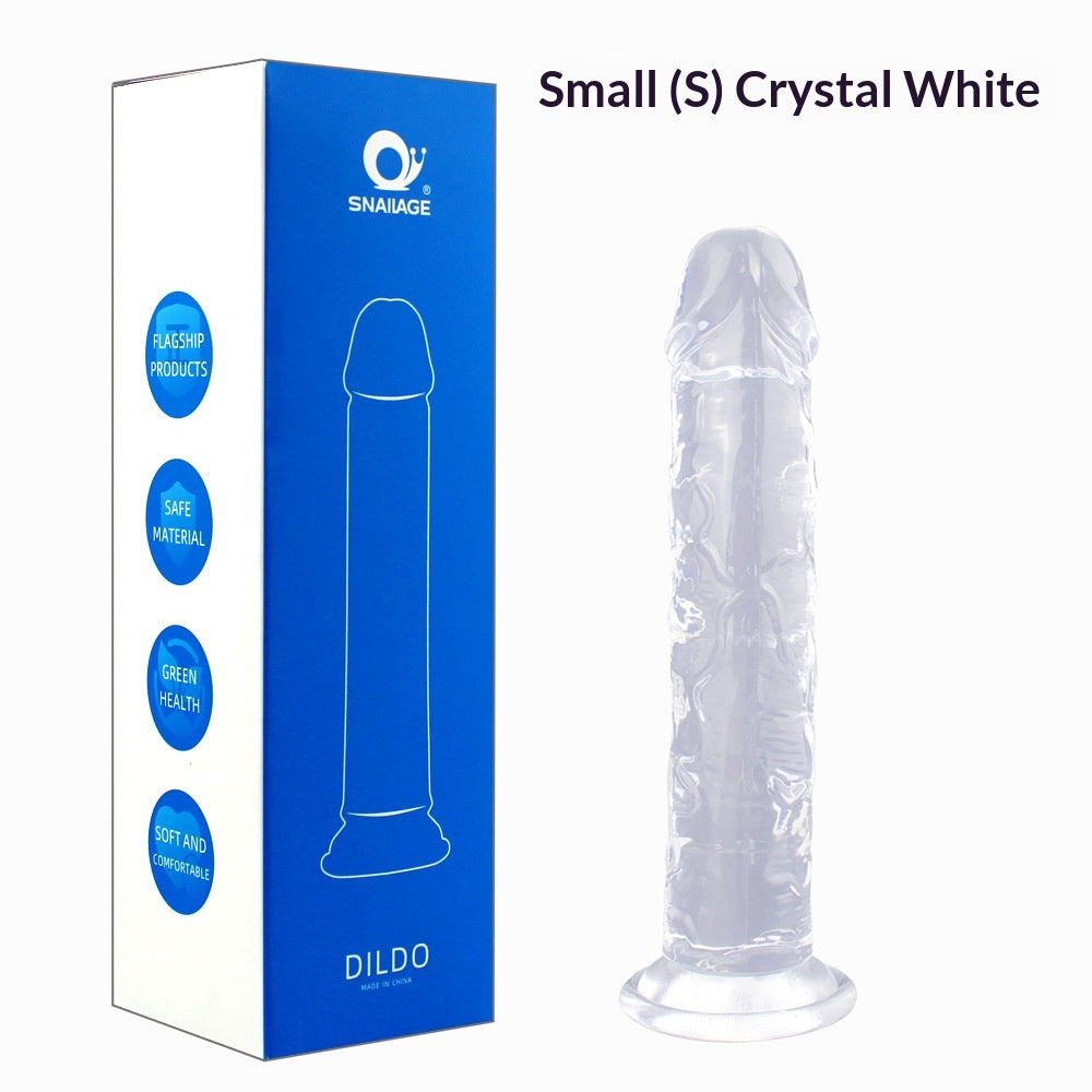 Egg-Free Crystal Clear Silicone Dildo Toy for Adult Wellness