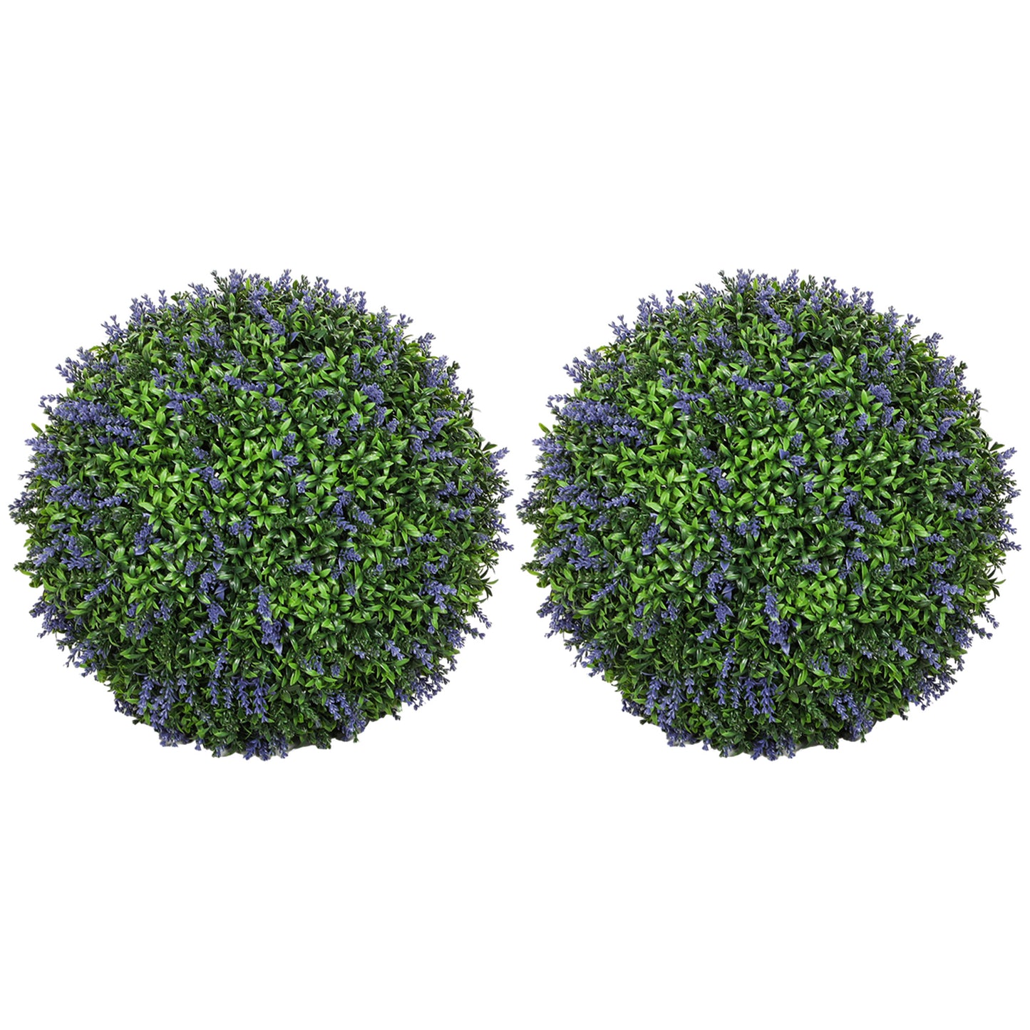 Artificial Lavender Topiary Balls - 16.5 Inch, Set of 2