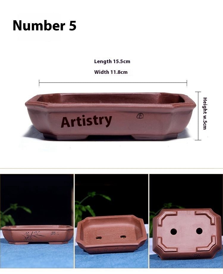Purple Sand Flowerpot Tray for Yixing Pots - Garden & Home Storage