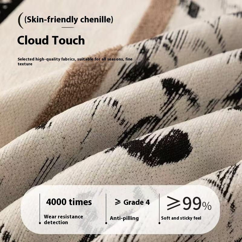 Chinese Ancient Style Chenille Sofa Cover - Universal Four Seasons Dust Protector