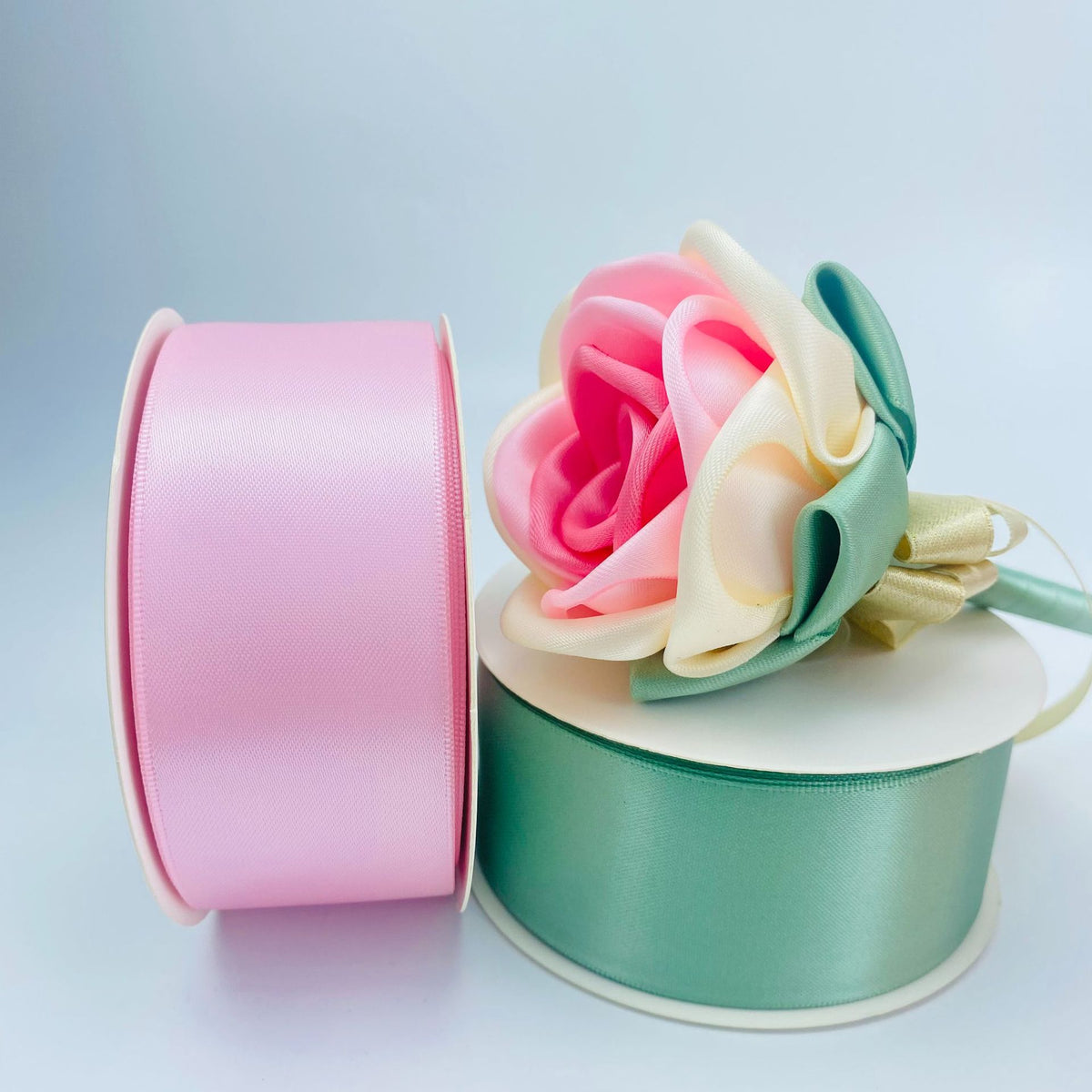 Double-Sided Bright Thickened Polyester Ribbon for Gift Bouquets - 25 Yards