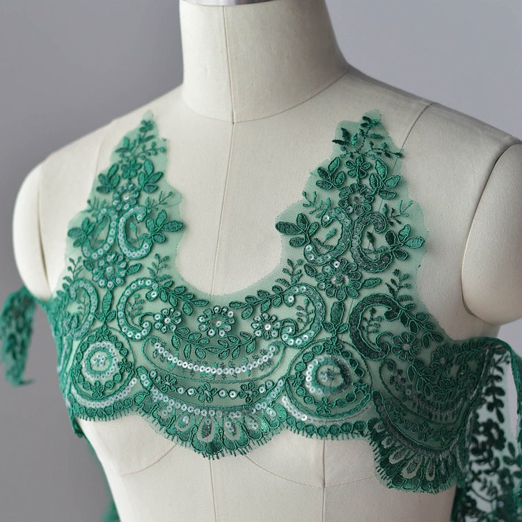 Wedding Lace Embroidery Sequin Fabric Accessories for DIY Crafts