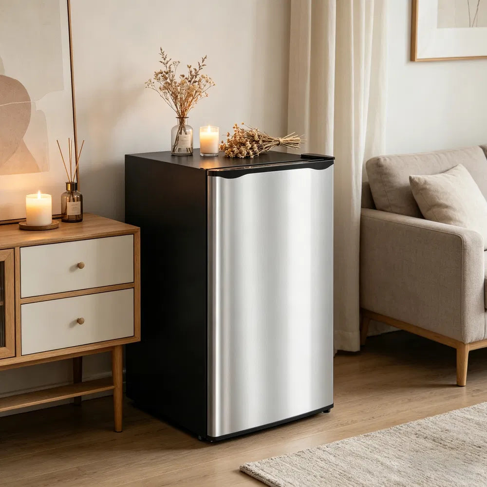 Portable Skincare Fridge with Adjustable Shelves and Freezer – Compact Beauty Cooler