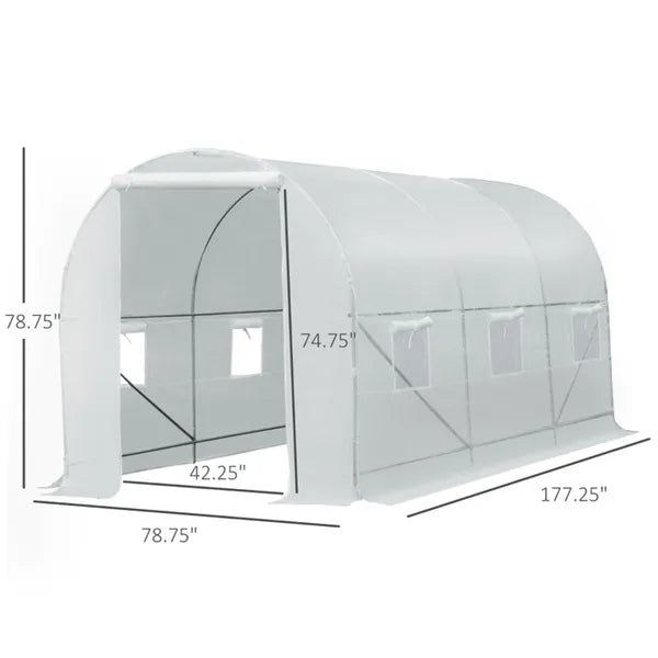 Extra-Large Walk-In Tunnel Greenhouse for Year-Round Gardening
