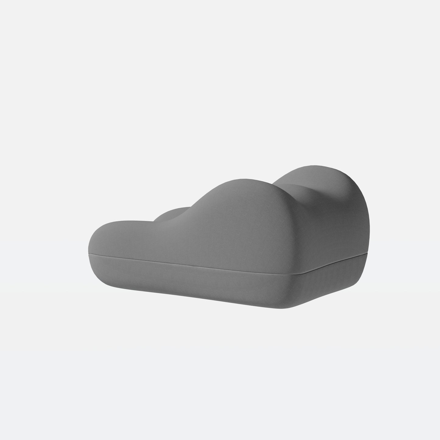 Ergonomic Memory Foam Support Pillow for Couples - Grey
