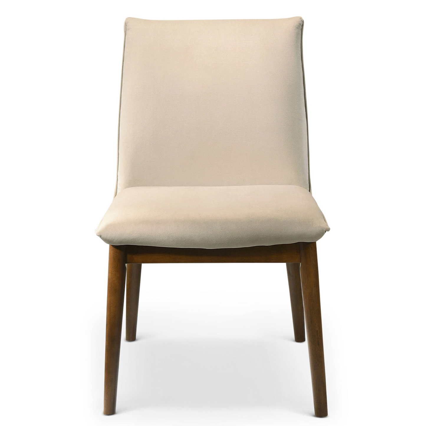 Monza Beige Velvet Dining Chair Set Of 2 For Room, Kitchen,
