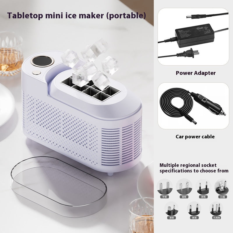 Desktop Small Ice Maker - Portable Home & Camping Compact Ice Machine