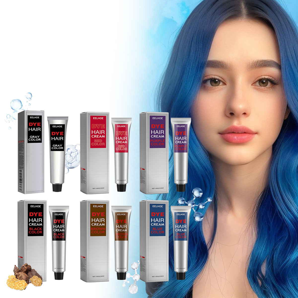 Gentle Hair Cream for Scalp Care - Multiple Colors 100g