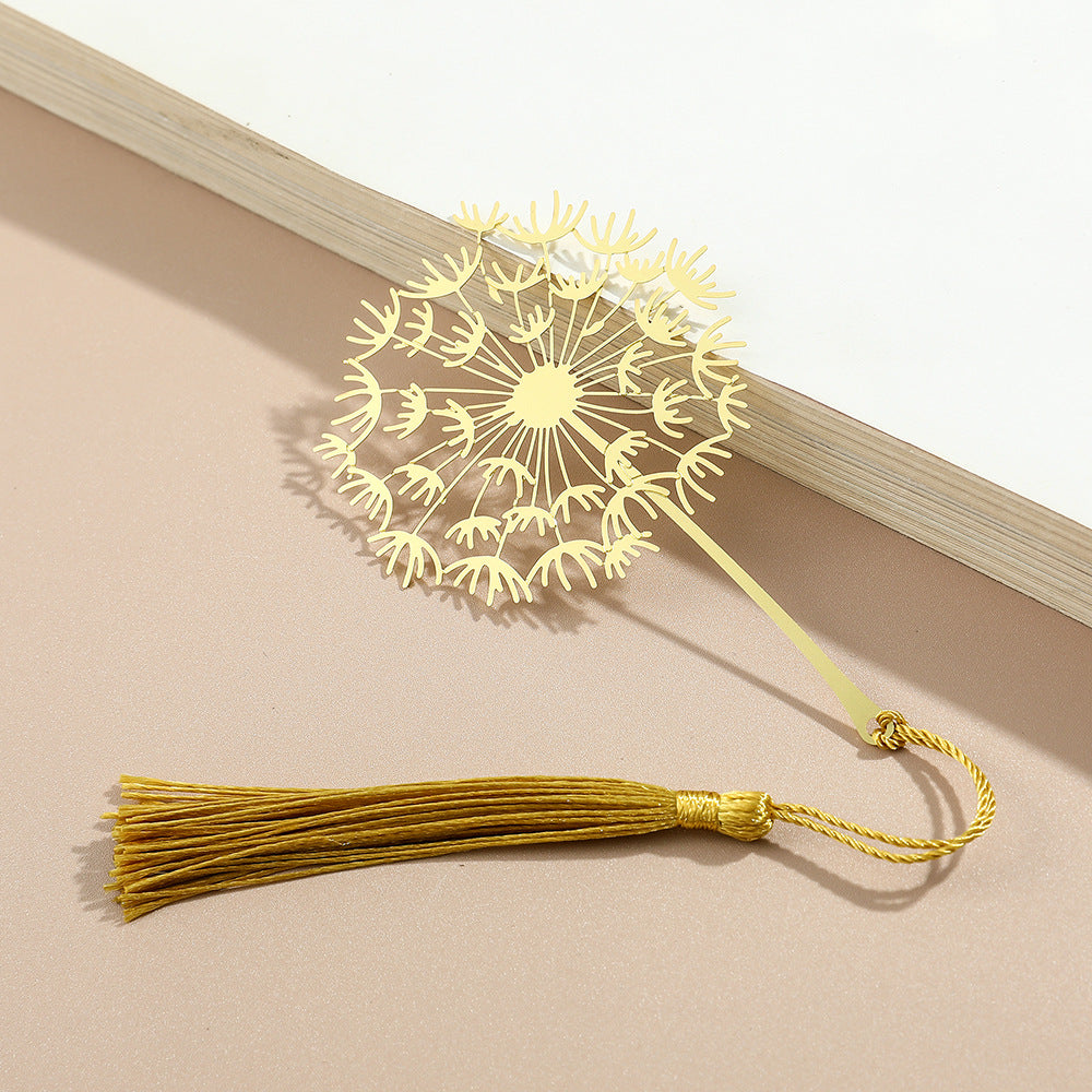Metal Leaf Vein Bookmark - Classical Art Style, Four Seasons Plant Design