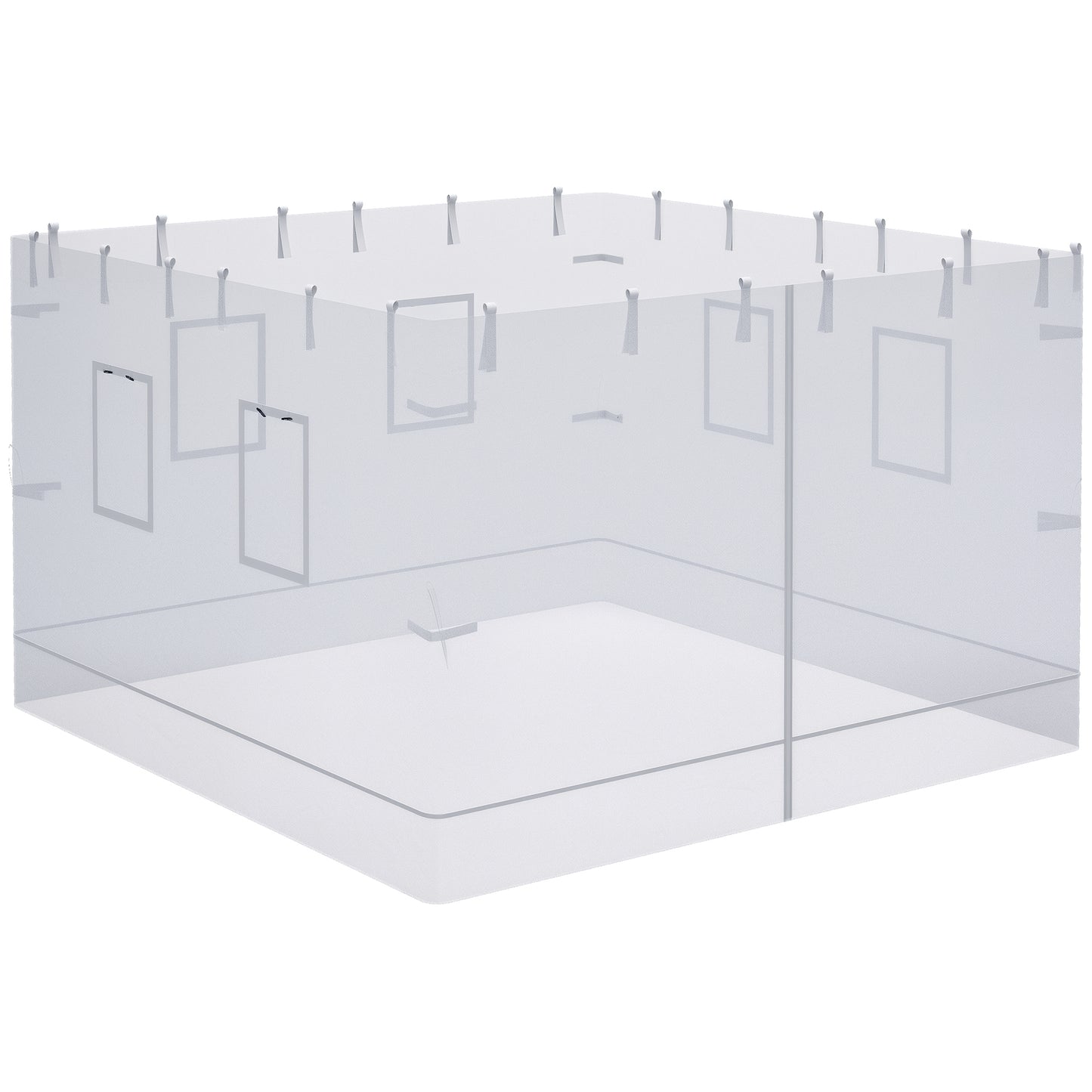 Replacement Canopy Screen Walls with 6 Windows & Door - White