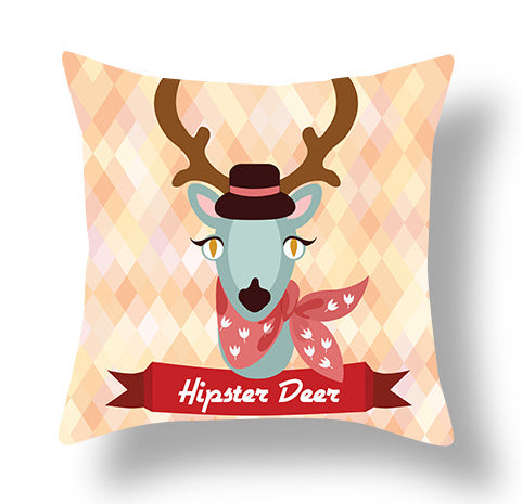 Animal Cartoon Plush Cushion Cover - 45x45cm Home Decor Pillowcase