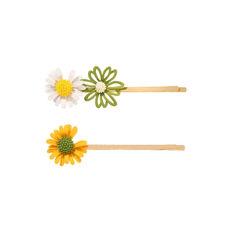Chrysanthemum Flower Hair Barrettes - Side Clip