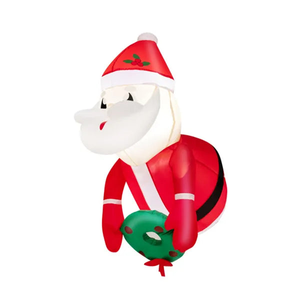 3.3FT Inflatable Santa Claus Window Decoration with LED Lights