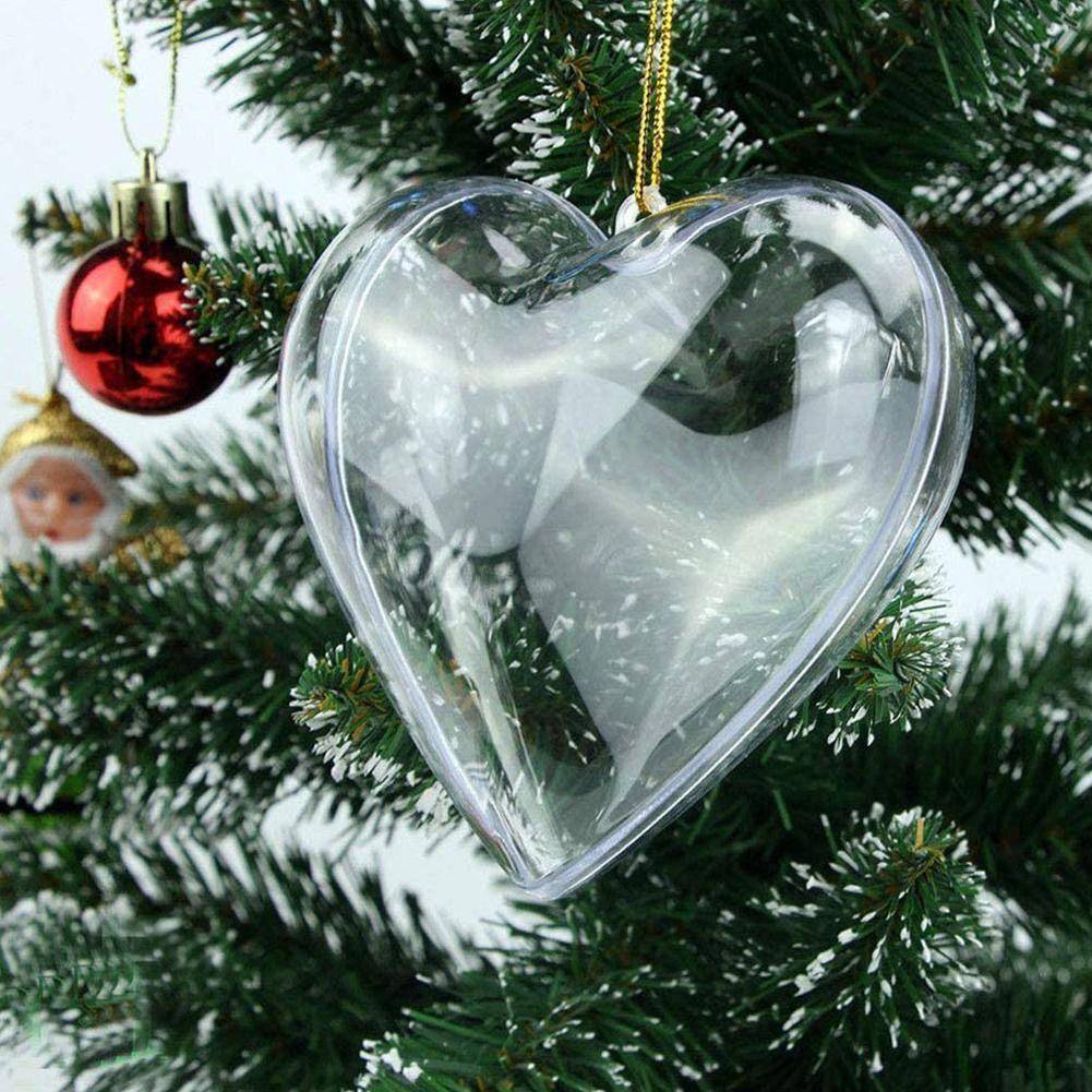 5PC Transparent Christmas Tree Baubles - DIY Ornament Decorations