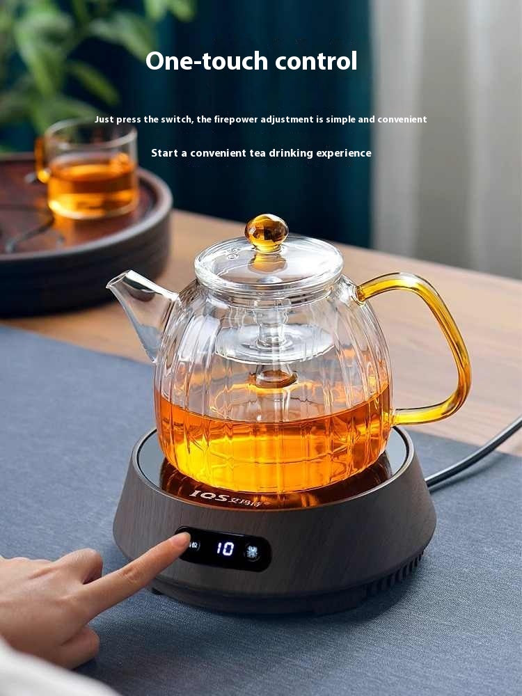 Heat-Resistant Glass Teapot Set with 6 Cups 1000ML - Household Tea Brewing