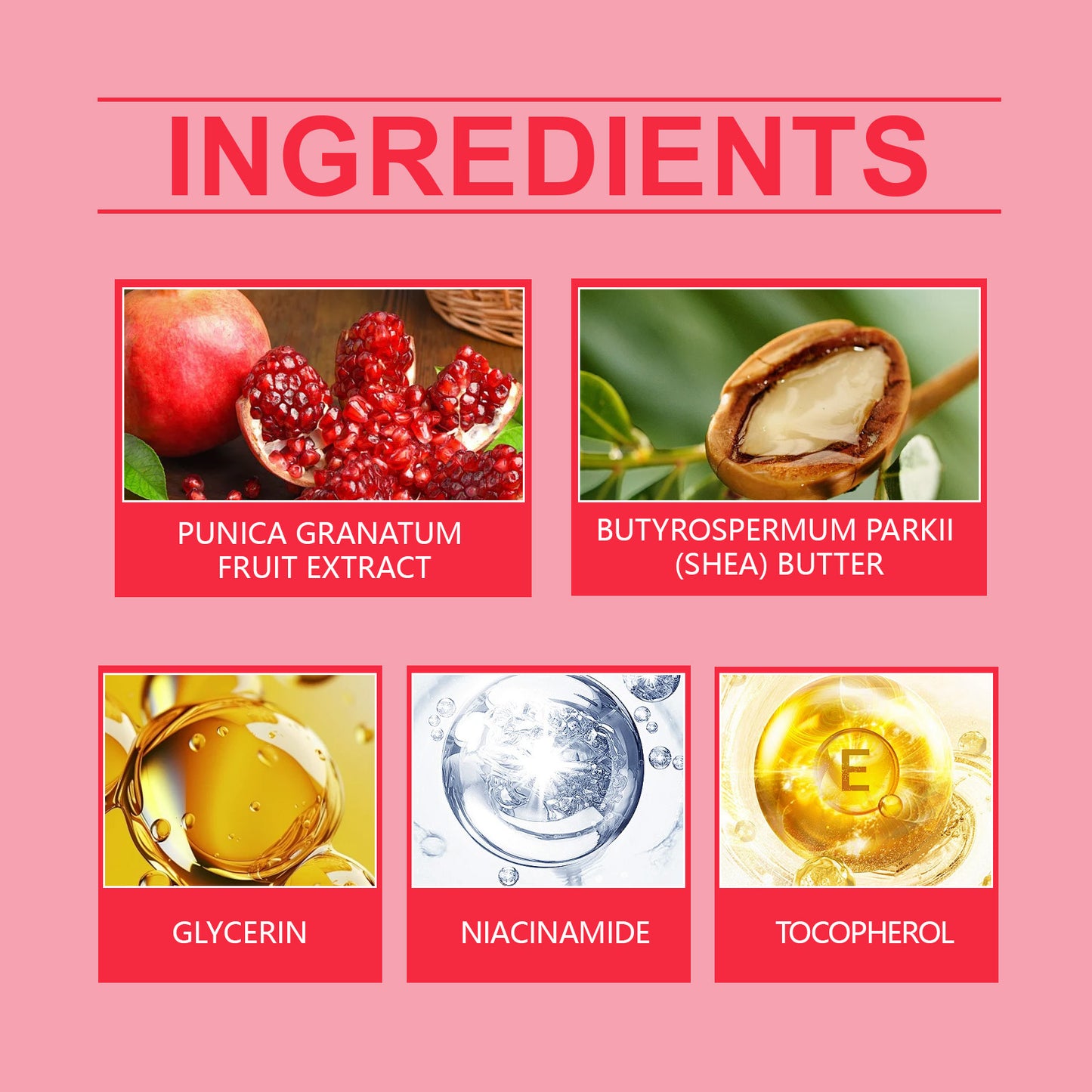Pomegranate Lip Mask - Moisturizing Vitamin E Lip Treatment for Dry Lips