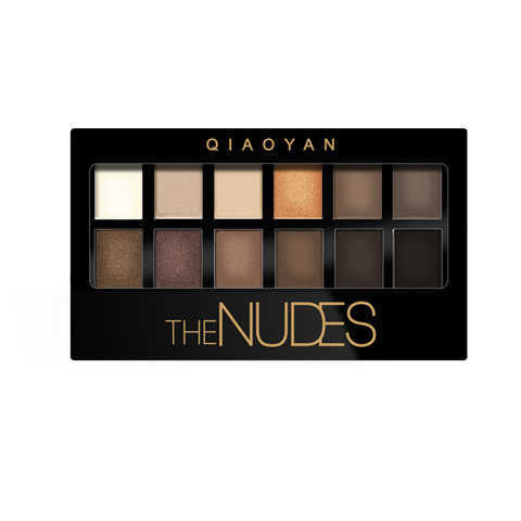 12-Color Nude Eye Shadow Palette - Pretty Makeup Set for Eye Makeup
