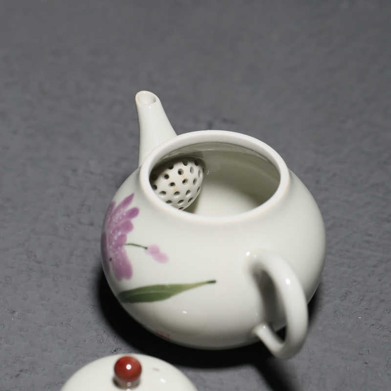 Hand Painted Porcelain Teapot with Water Cups - Ceramic Tableware, 150ML