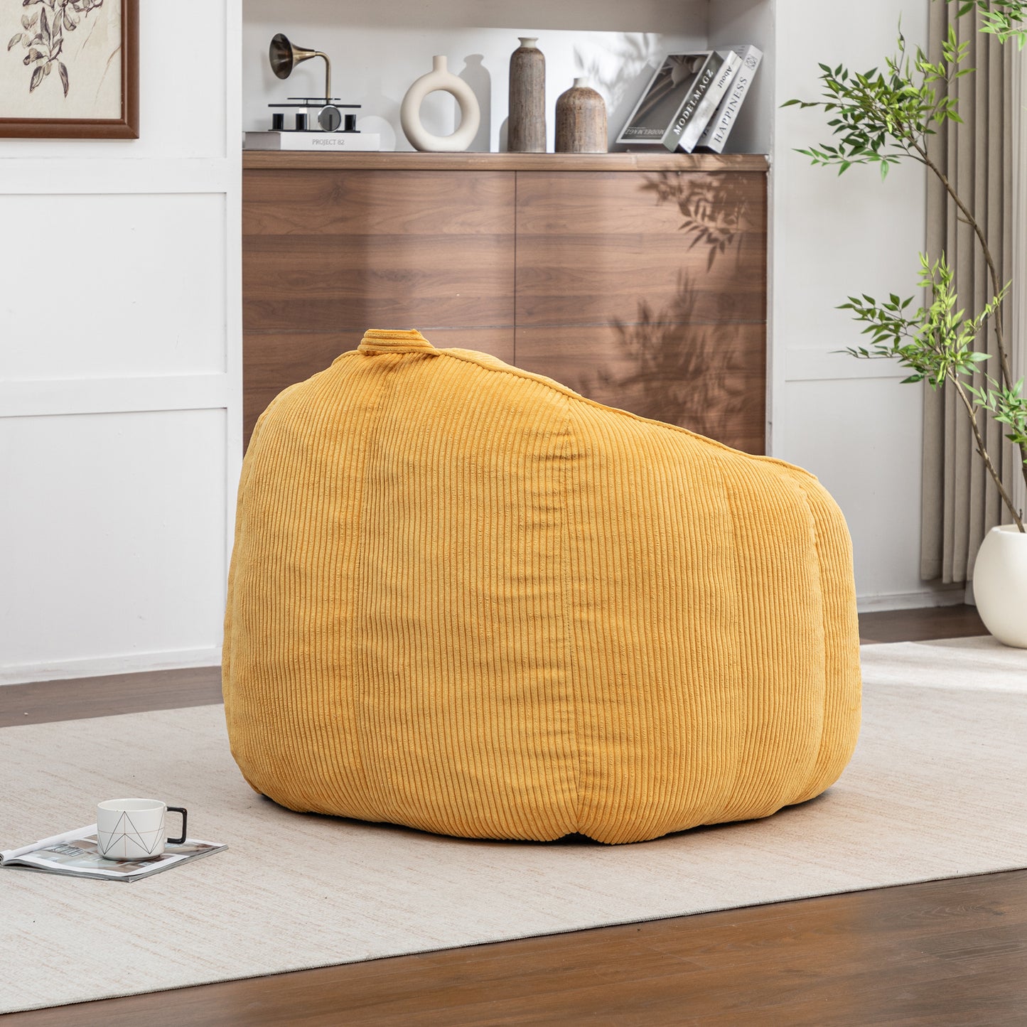Giant Bean Bag Chair Sofa For Adults Teens, Comfy Corduroy Large