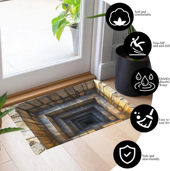 3D Optical Illusion Doormat - Anti-Slip Indoor Outdoor Rug