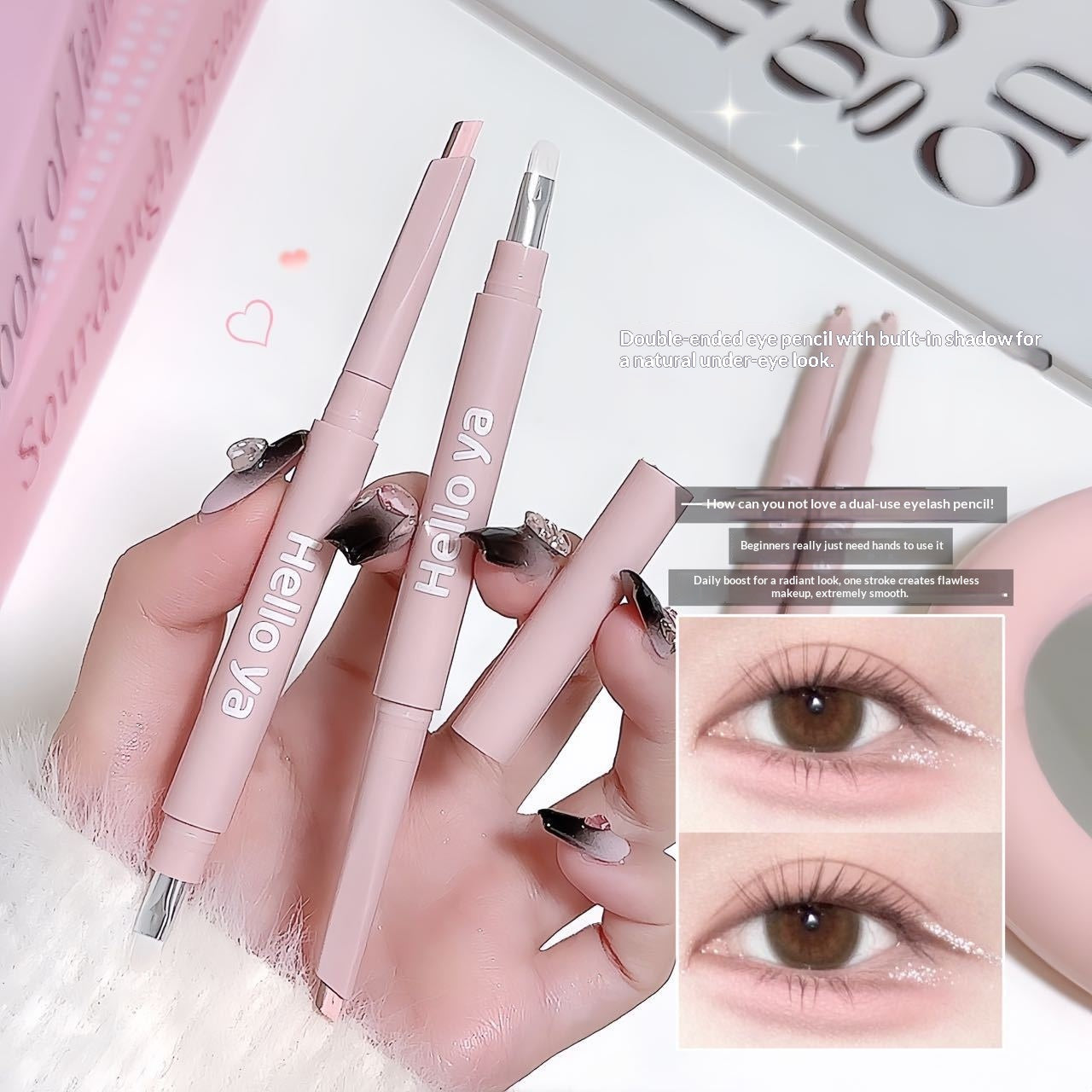 Two-Tone Eye Pencil for Women - Shading & Eyeliner in One, Multiple Colors