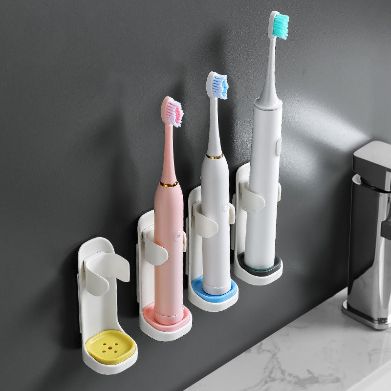Wall-Mounted Electric Toothbrush Holder Bathroom Storage Punch-Free Base
