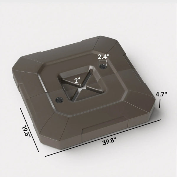 Outdoor Umbrella Base Weights - 2 Pcs Weather-Resistant HDPE