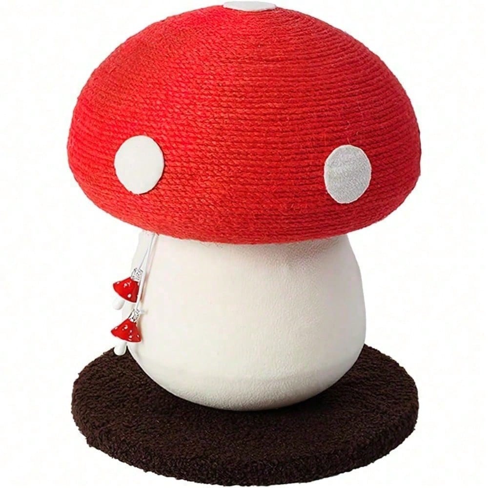Mushroom Cat Scratching Post - Unique Sisal Design, No Assembly Needed