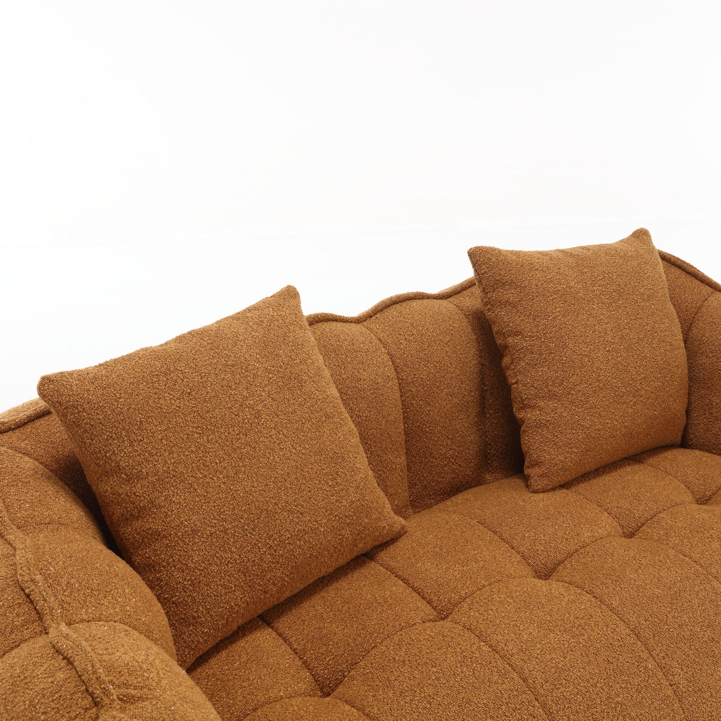 Yellow Beanbag Chair for Two - Soft Chenille Foam Recliner