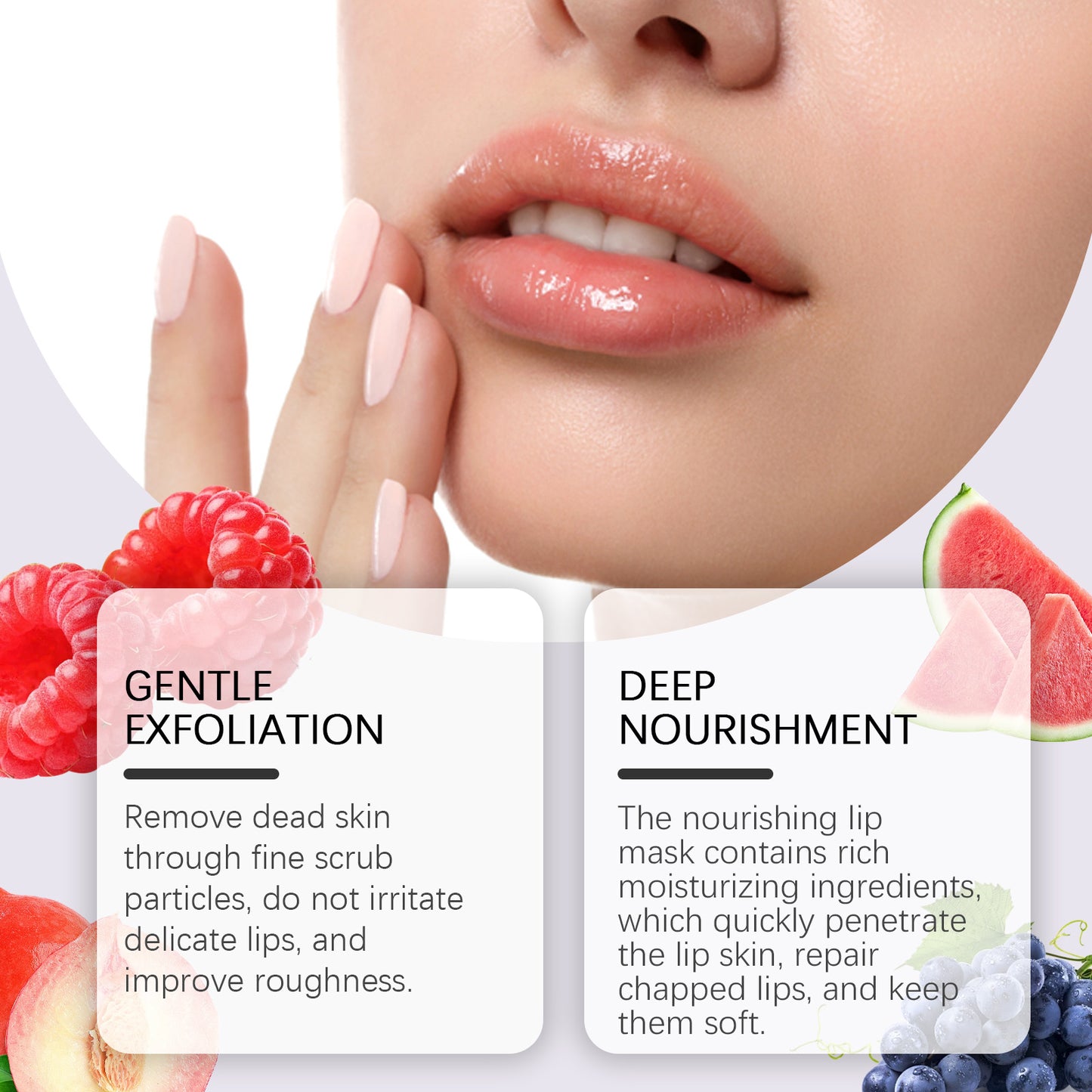 Nourishing Lip Care Set - Exfoliating Lip Scrub and Hydrating Lip Mask