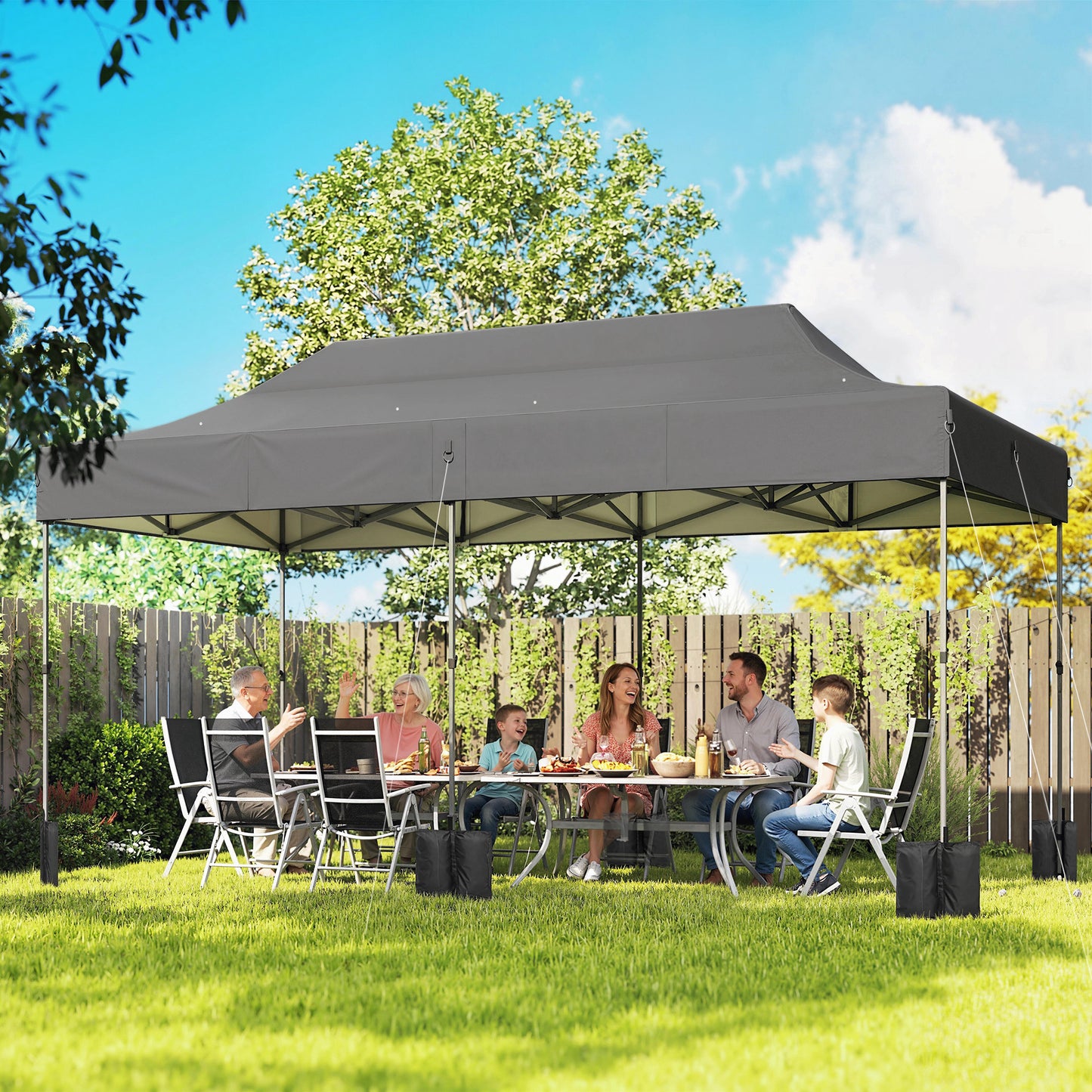 10x20 ft Pop Up Canopy Tent - Heavy Duty UPF50+ Outdoor Shelter