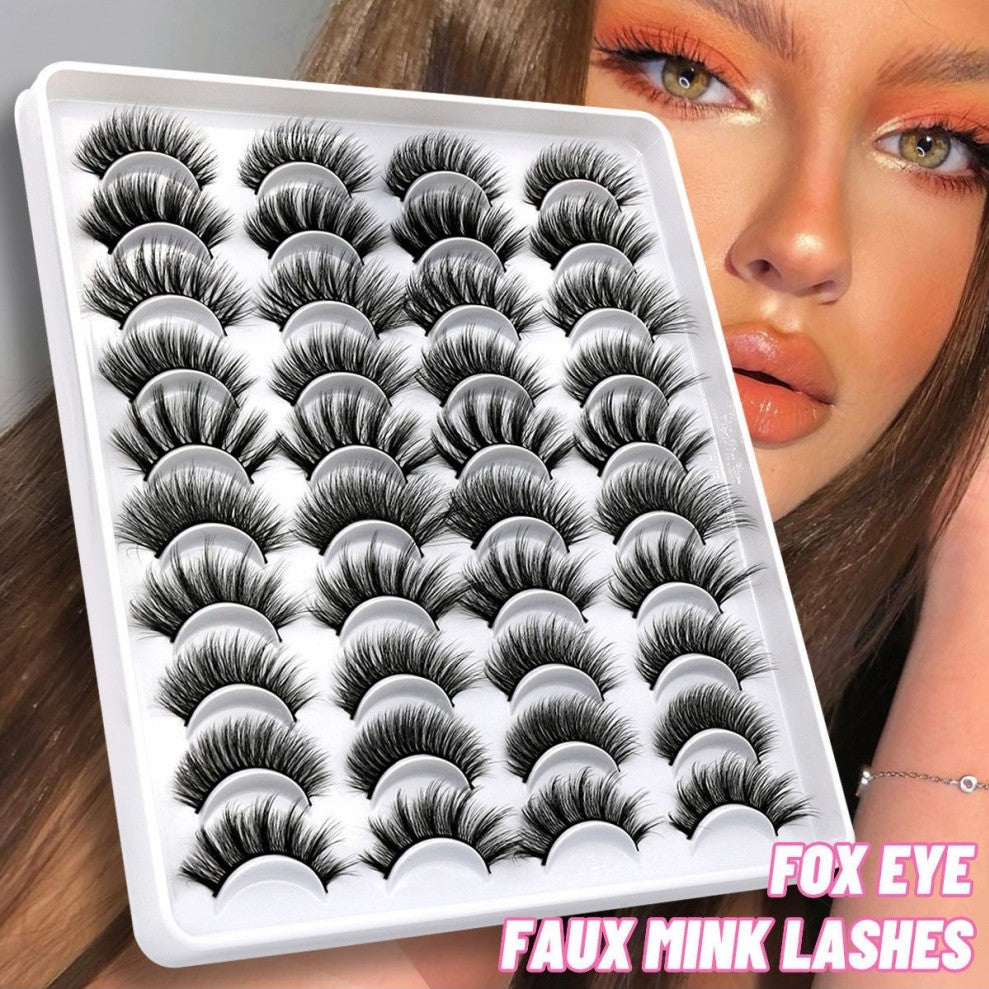 Self-Adhesive False Eyelashes 20 Pairs - Natural Look & Easy Application