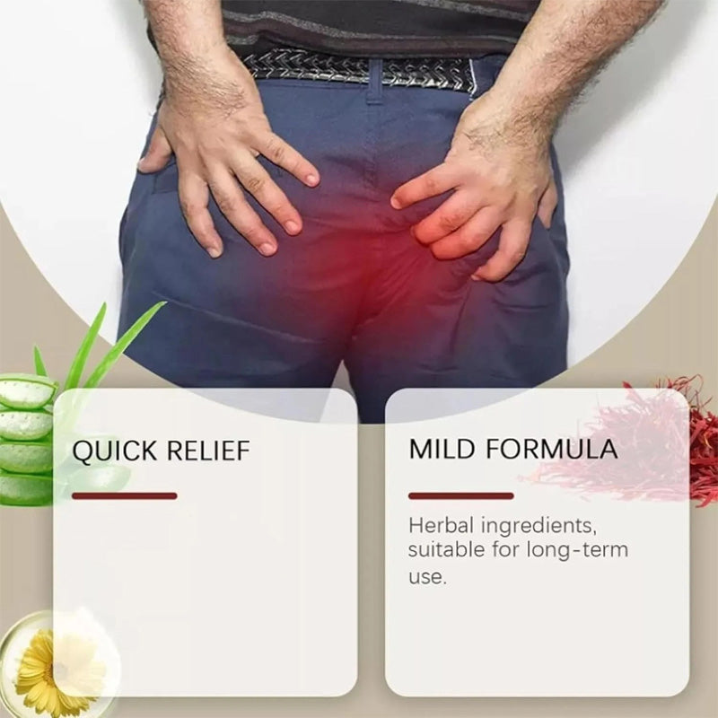 Natural Herbal Hemorrhoid Relief Cream - 20g Soothing Ointment