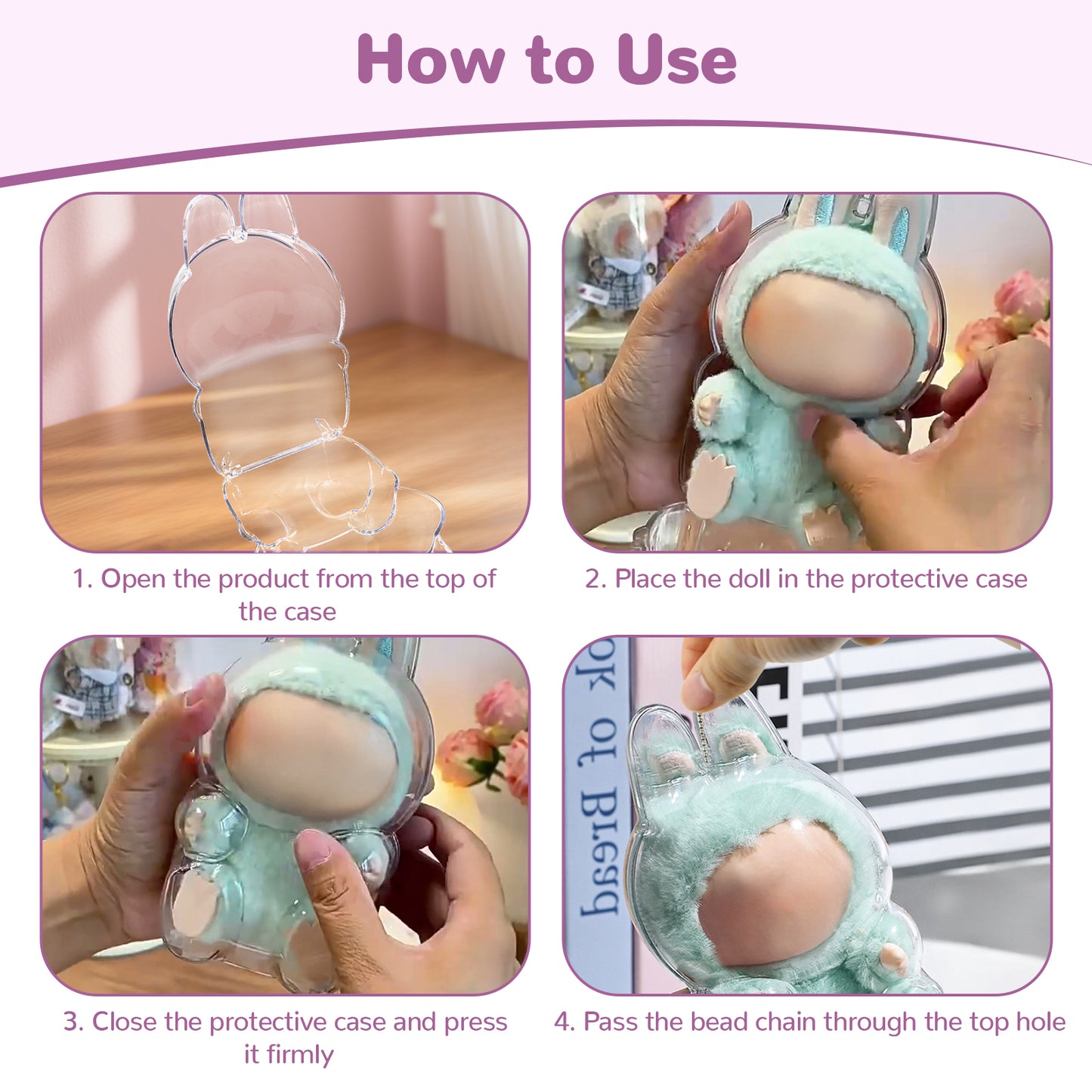 Clear Protective Case Cover for Doll Collectors - Portable Acrylic Holder