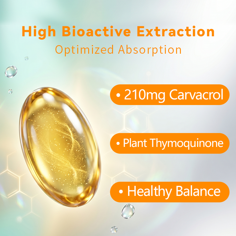 Oregano Oil & Black Seed Oil Softgels - 6000mg Equivalent - 300 Capsules