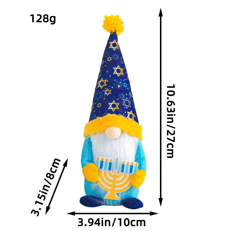 Faceless Doll Ornament - Blue Tall Hat Modern Home Decor