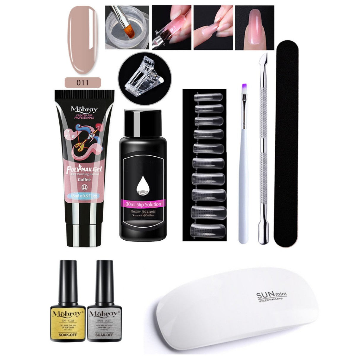 Nail Art Resin Extender Kit - 12 Colors