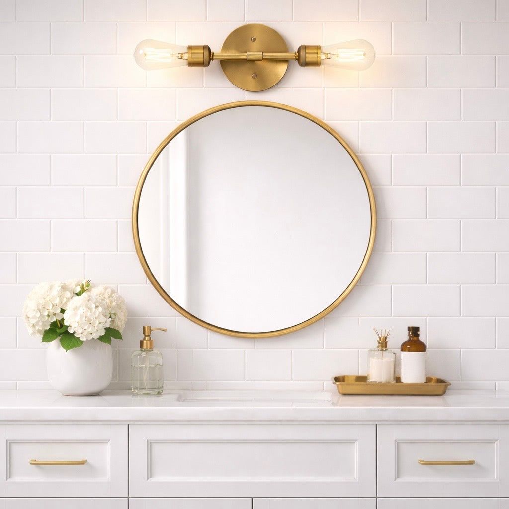 Reverie Double Lights Bathroom Wall Sconce Over Mirror Bedroom