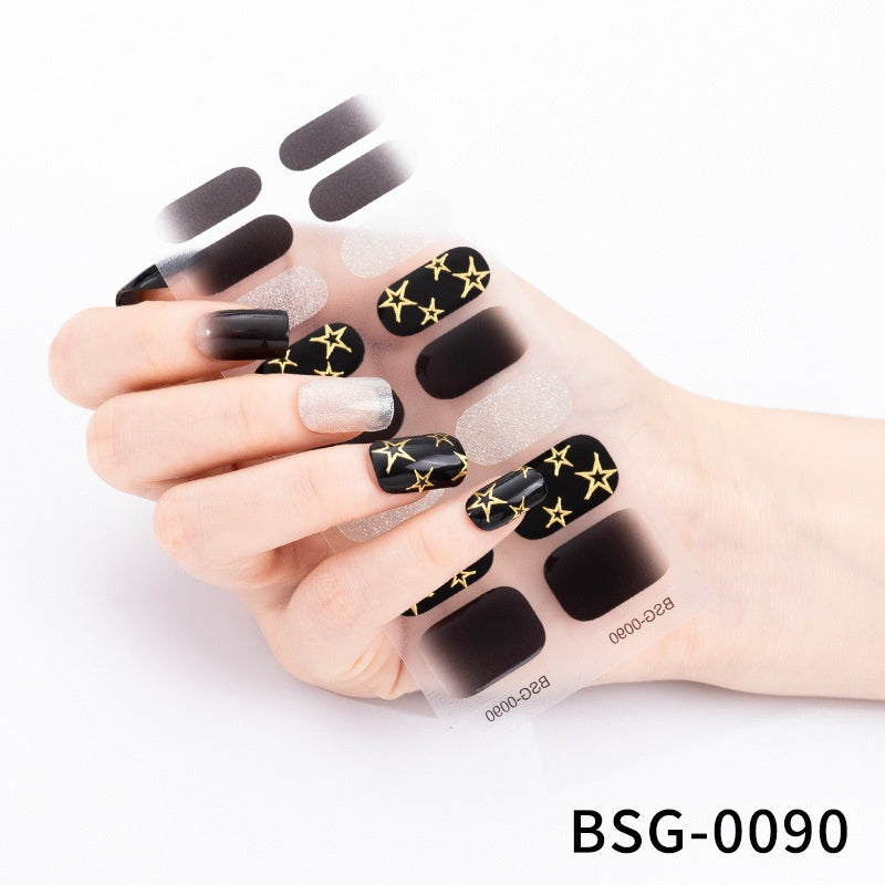 Semi-Cured Nail Stickers - 3D UV Gel Nail Art Set