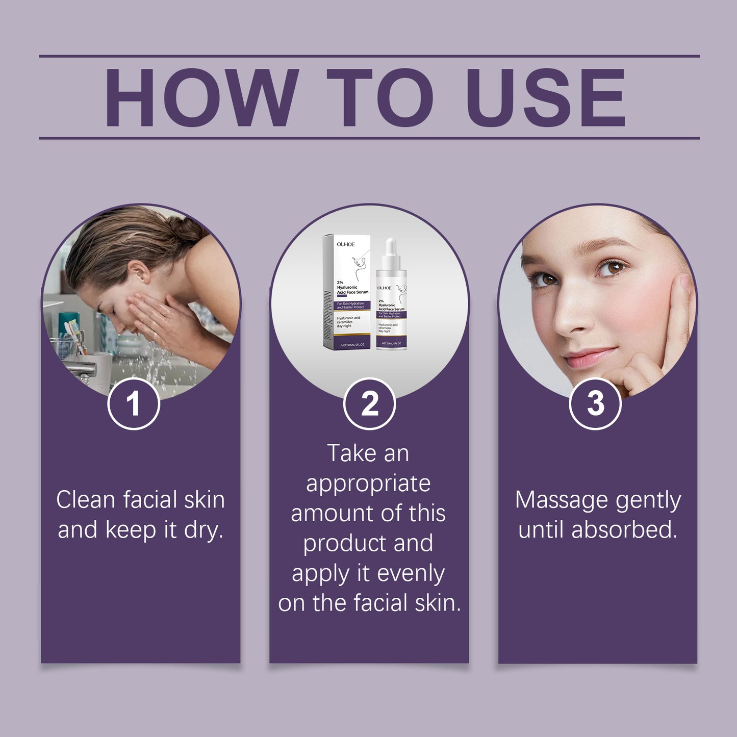 Hyaluronic Acid Facial Serum - Moisturizing & Hydrating Skin Care 30ml