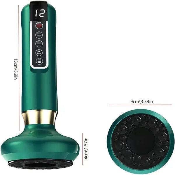Cupping Massager with 12-Level Body Scraping Tool - Rechargeable Hand Tool