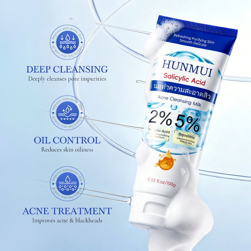 Salicylic Acid Acne Cleansing Milk 100g for Oily & Acne-Prone Skin