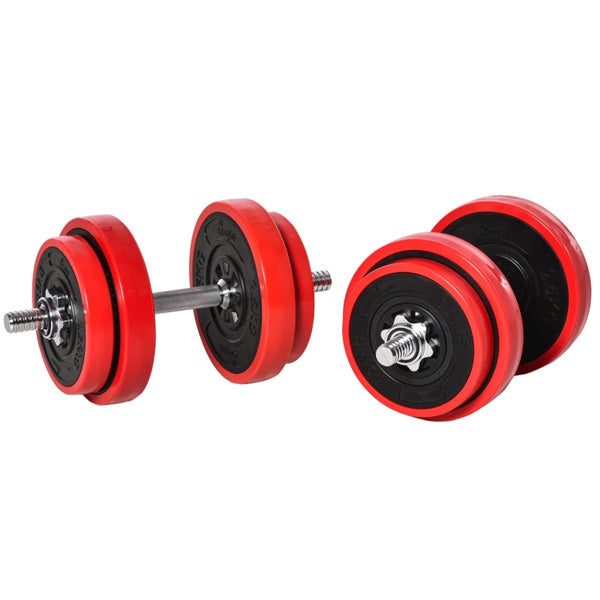 Adjustable 44lbs Dumbbell and Barbell Weight Set for Home Gym