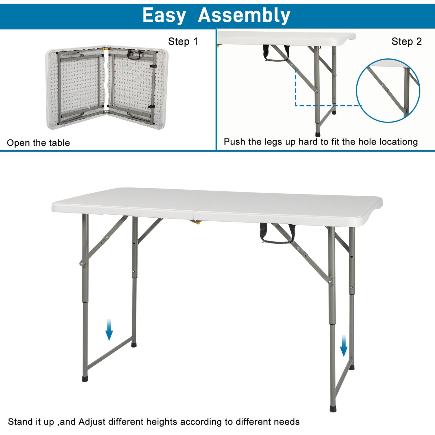 4 FT Folding Camping Table