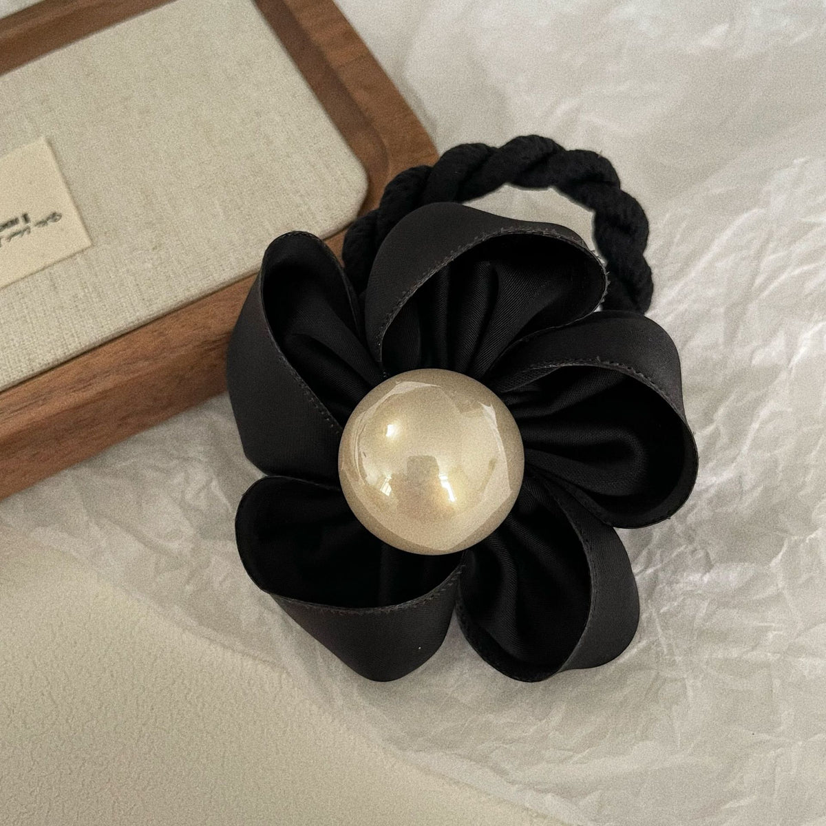 Pearl Handmade Flower Fabric Hair Band