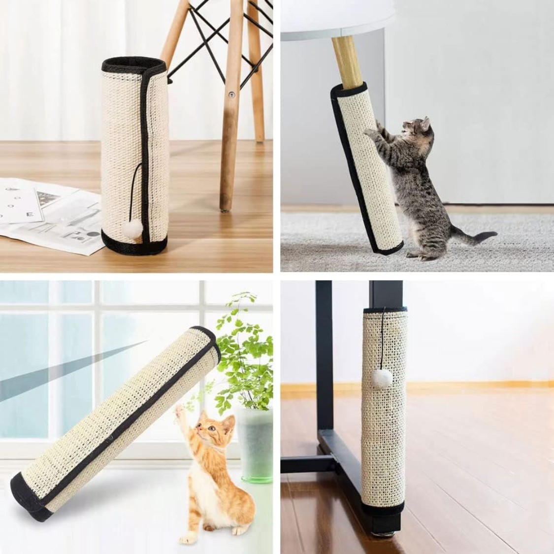 Cat Scratch Pad Natural Sisal Furniture Protector - White