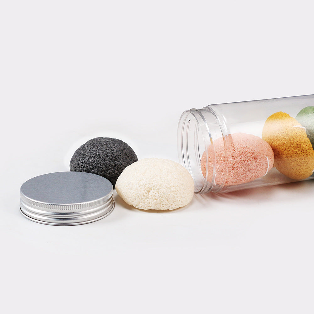 Eco-Friendly Konjac Facial Cleansing Puff - Round & Aloe Green Variants