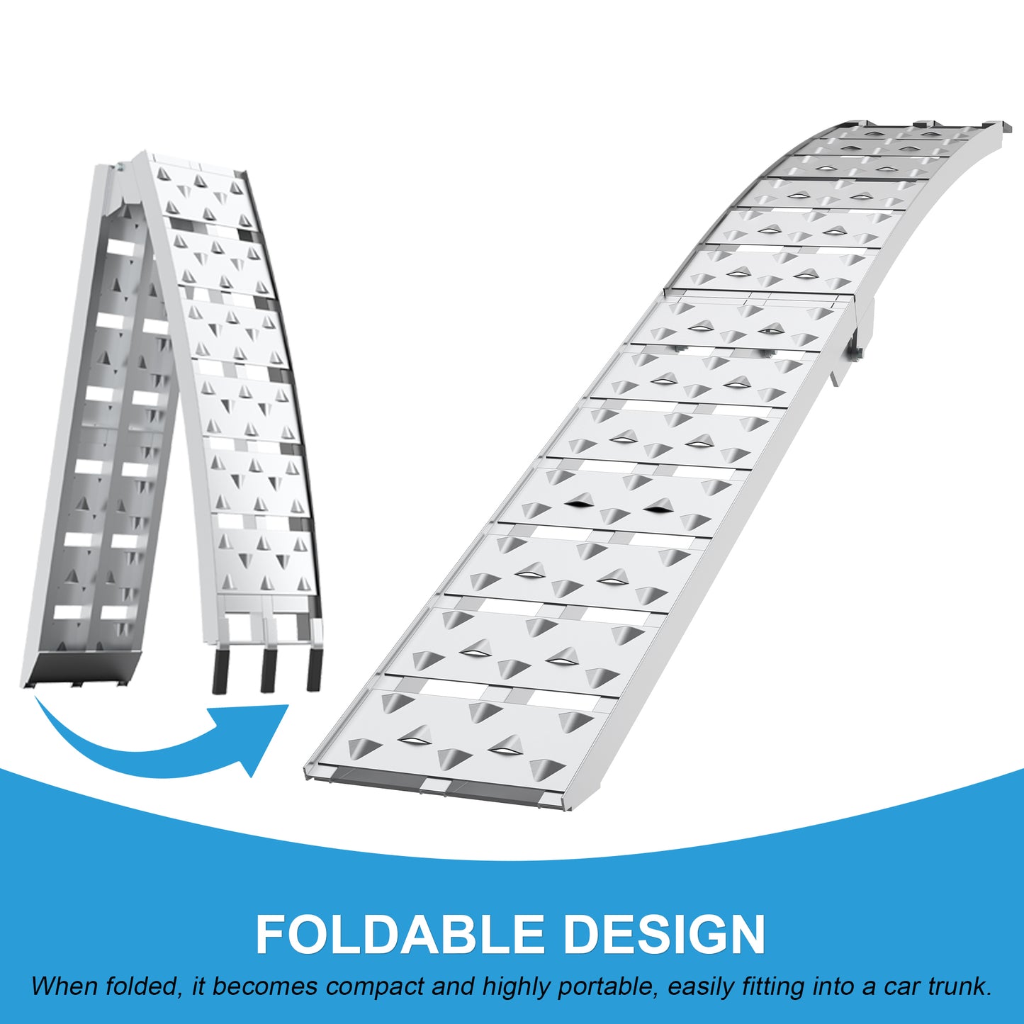 7.5FT Heavy Duty Aluminum Loading Ramp Set For Pickup Truck Beds,