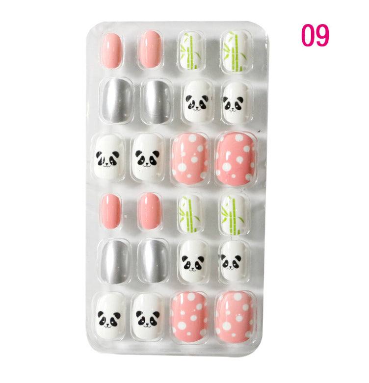 Children's Nail Art Stickers Patch Set - 24-Piece Kids Nail Tips