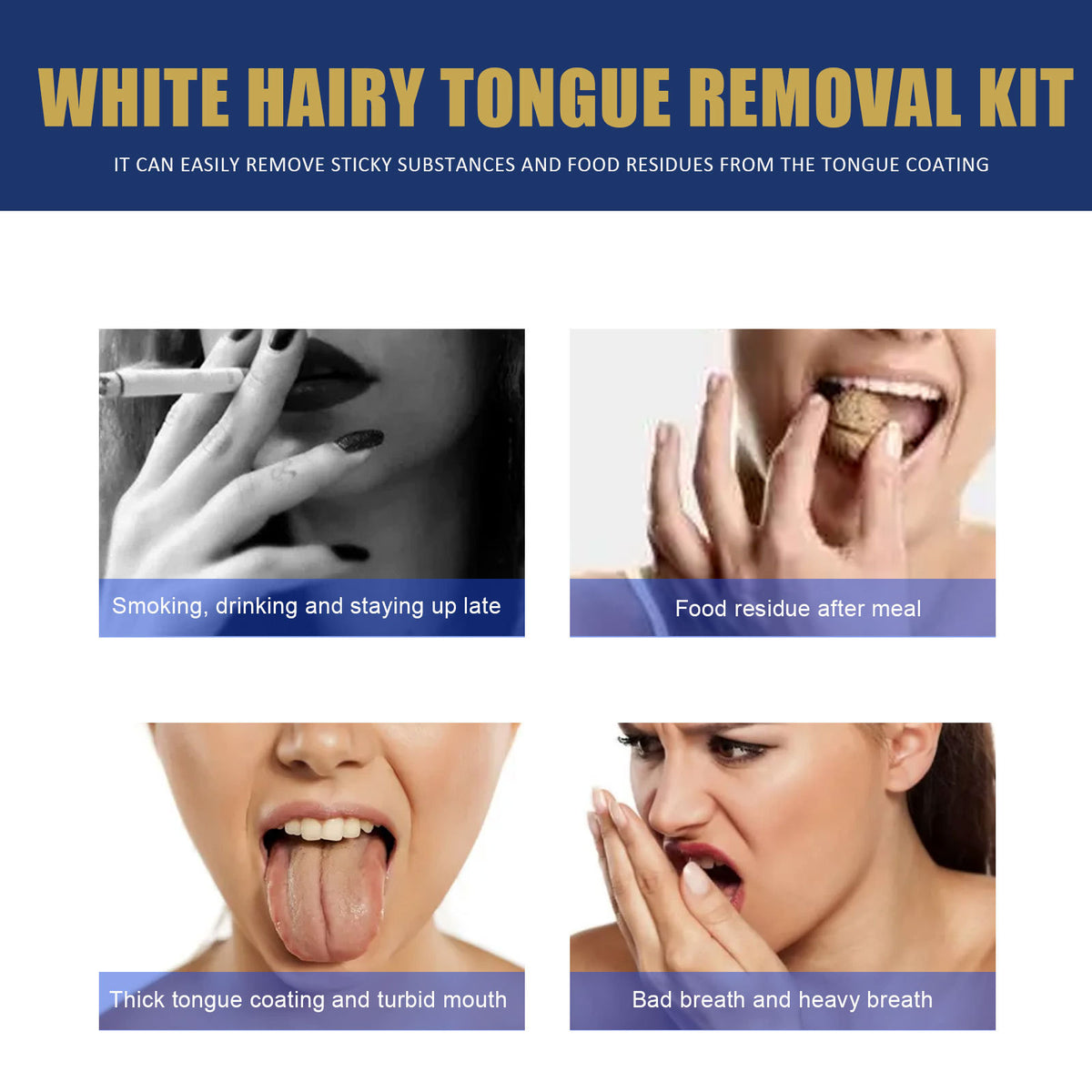 Tongue Coating Brush Clean Oral Care Remove Breath Odor